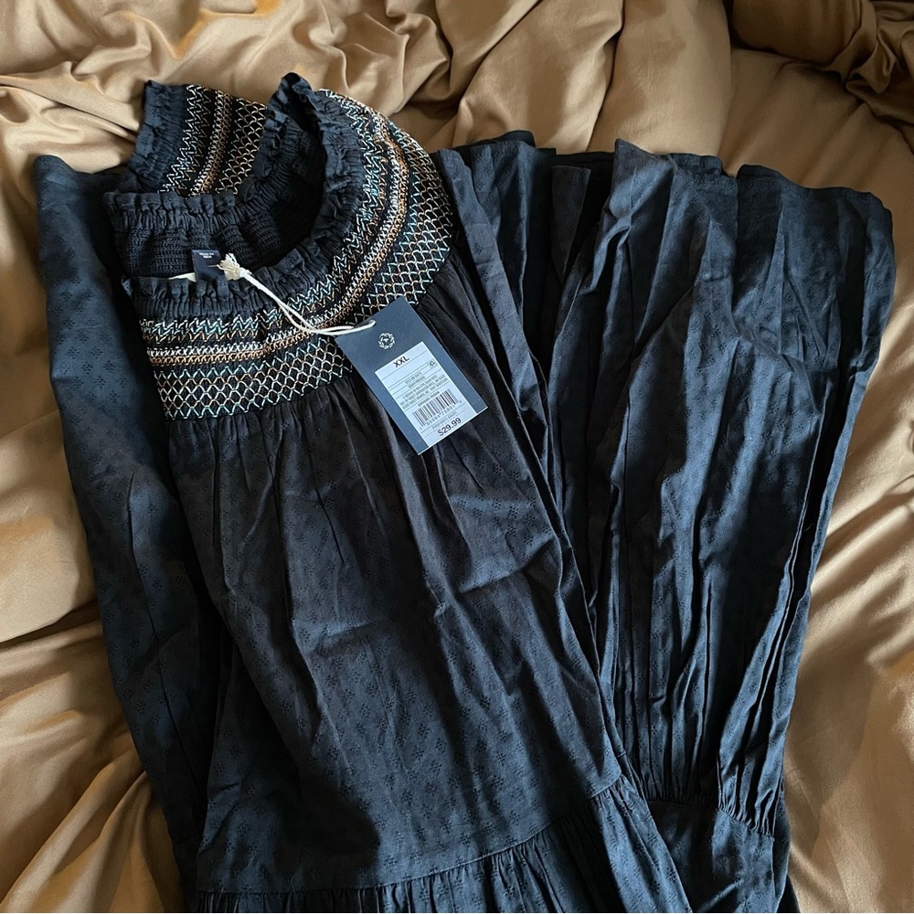 NWT! Universal Thread - Women’s Black Boho Western Dress Long Sleeve - Picture 2 of 14